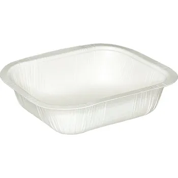 Jednorázové nádobí Miska zatavovací papírová BIO 246x195x50mm, 1500ml bílá - 800 ks