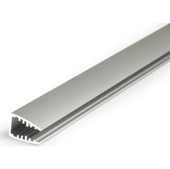 LED lišta Profil WIRELI MIKRO10 na sklo 6mm stříbrný elox, 2m (metráž)