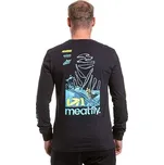 Meatfly pánské tričko s dlouhým rukávem Dakar Blue/Black | Modrá | Velikost XL
