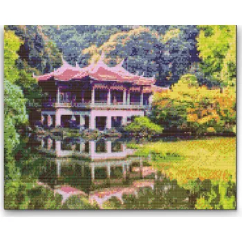 Diamantové malování Diamantové malování - Japonská zahrada Velikost: 30x40cm, Rámování: Pouze srolované plátno, Diamanty: Čtvercové