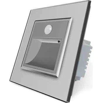 Nástěnné svítidlo Schodišťové osvětlení s PIR senzorem 230V – kompletní tmavě šedá barva