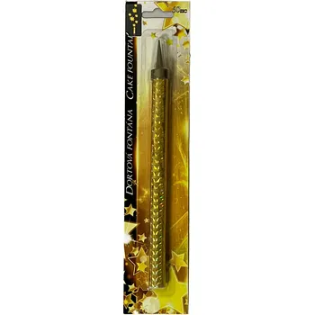 Jedlá dekorace na dort Věra Šlapáková DORTOVÁ FONTÁNA - ZLATÁ 30cm