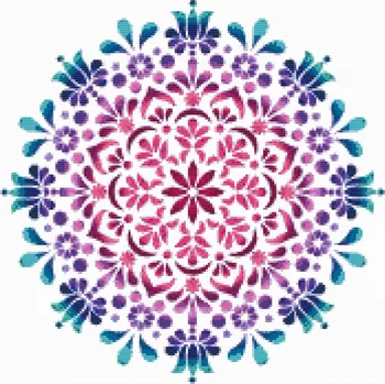 Diamantové malování Diamantové malování - Mandala 17 Velikost: 50x50cm, Rámování: Pouze srolované plátno, Diamanty: Kulaté
