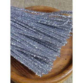 Hobby drát Chlupaté lurexové drátky Ø6 mm délka cca 30 cm barva stříbrná