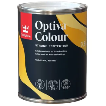 barva na zeď TIKKURILA Optiva Colour - otěruvzdorná matná barva Odstín: Bílá, Velikost balení: 0.9 l