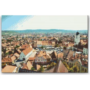 Diamantové malování Diamantové malování - Sibiu, Rumunsko Velikost: 40x60cm, Rámování: Pouze srolované plátno, Diamanty: Kulaté