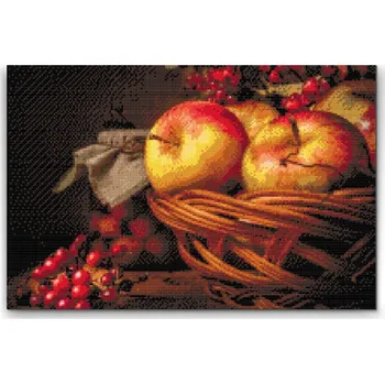 Diamantové malování Diamantové malování - Ovoce ze zahrady Velikost: 40x60cm, Rámování: Pouze srolované plátno, Diamanty: Čtvercové