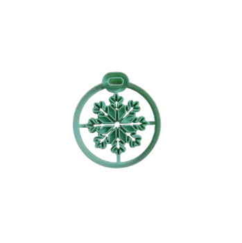 Vánoce Vykrajovátko - Baňka s vločkou 4,5 cm