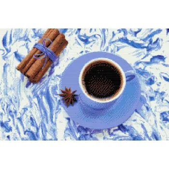 Diamantové malování Diamantové malování - Káva se skořicí Velikost: 40x60cm, Rámování: Pouze srolované plátno, Diamanty: Čtvercové