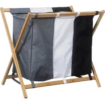 Koš na prádlo Tříbarevný látkový koš na prádlo CADORA