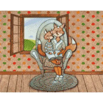 Diamantové malování Diamantové malování - Čtení knihy před spaním Velikost: 40x50cm, Rámování: Pouze srolované plátno, Diamanty: Čtvercové