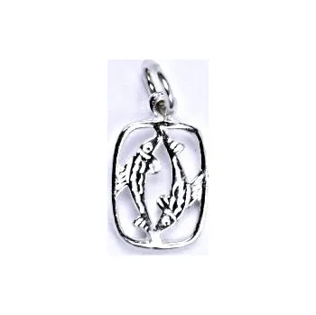 Přívěsek Stříbrný přívěsek měsíční znamení ryby - P730 (Stříbrný přívěsek ryby)