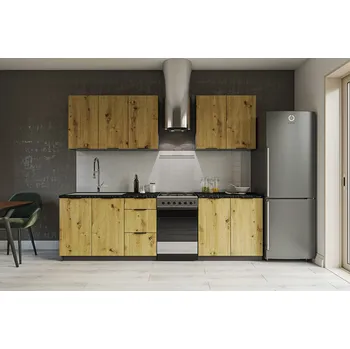 Kuchyňská linka Nábytek Pyramida, s.r.o. Kuchyňská linka ROMI 200 dub artisan