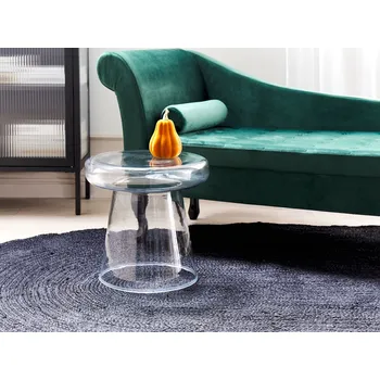 Konferenční stolek Boční stolek průhledné sklo doplněk Koncový stůl Dekorační displej Tónovaný průhledný design Beliani