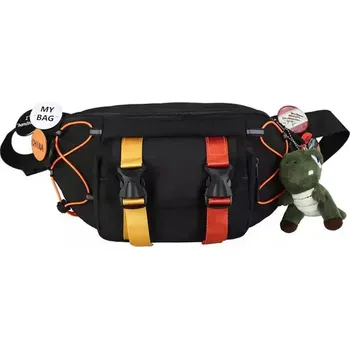 Outdoorové zavazadlo Moderní cestovní taška | Ledvinka - Černá Bez příslušenství