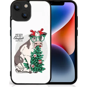 Vánoční dekorace VSECHNONAMOBIL 66778 MY ART Kryt s vánočním designem Apple iPhone 14 Plus MERRY CHRISTMAS (074)
