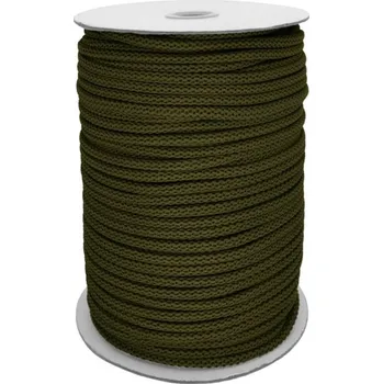 Příze Oděvní šňůra PES Ø6 mm, barva Khaki (305)