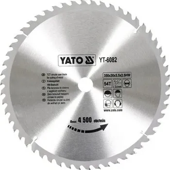 Pilový kotouč Kotouč na dřevo 350 x 30 mm 54z Yato YT-6082