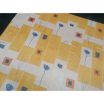 BYTEMA Dekorační látka Květy okr šíře 150 cm