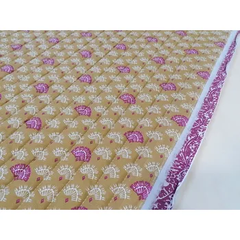 BYTEMA Dvojitá gázovina přošitá vatelínem - Gurmit moutarde šíře 140 cm