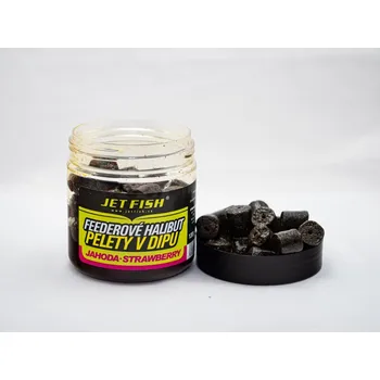 Feederové halibut pelety v dipu 120g - 12mm : JAHODA