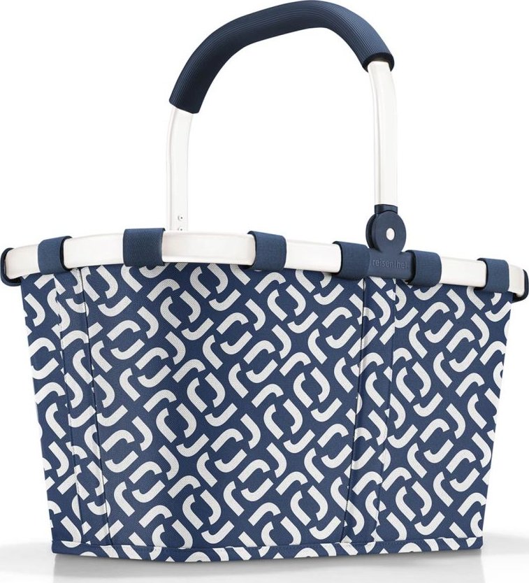 Reisenthel - nákupní košík CarryBag frame black/black Vzor: Signature navy