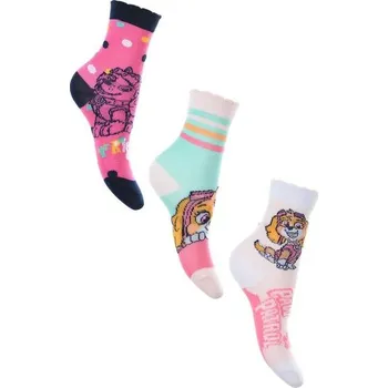 SADA 3 KS PONOŽKY TLAPKOVÁ PATROLA, vel. 23-26 Velikost: 23