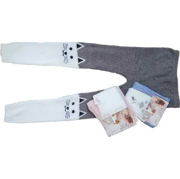 Dámské ponožky Legíny se zvířátky Barva: Růžová/kočka, Velikost: L