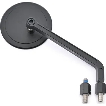 Zrcátko pro motocykl Zpětné zrcátko motocyklu DAYTONA D-MIRROR-16 FLAT-ROUND 80999 , barva černá, 1 kus, pozice pravá strana (homologované)