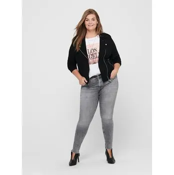 ONLY Carmakoma Bunda pro přechodné období Goldtrash 15218364 Černá Regular Fit 50_52