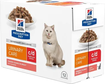 Krmivo pro kočku Hill's Pet Nutrition Feline Prescription Diet C/D Urinary Stress Adult kapsička losos