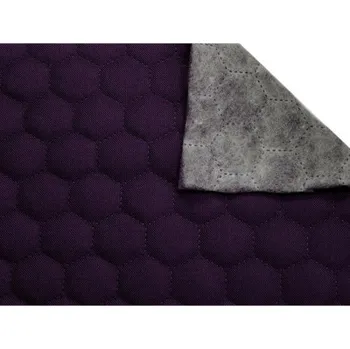 Prošívaná kočárkovina Oxford, plástev, tmavě filaová