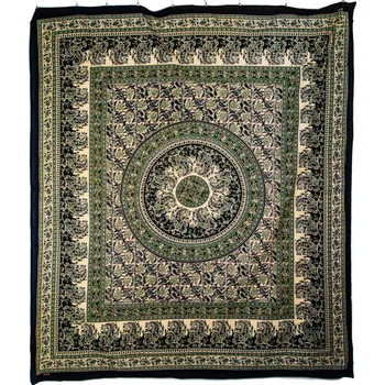 Přehoz na lůžko Přehoz double Paisley Mandala zelená