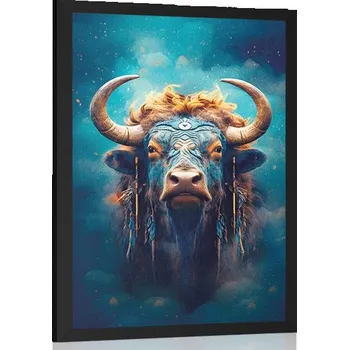 Plakát Dovido Plakát modro-zlatý buvol