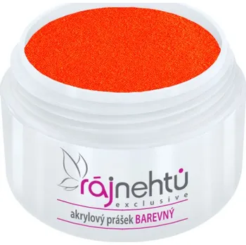 Umělé nehty Ráj nehtů - Akrylový prášek NEON - Orange 5g