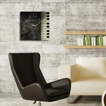 Hodiny ASIR Nástěnné hodiny MDF PIANO