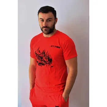 Rybářské oblečení Triko Jet Fish kapr červené : vel. XL