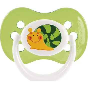 dudlíky Dudlík silikonový kulatý - ŠNEČEK zelený - 6-18měs. - Canpol