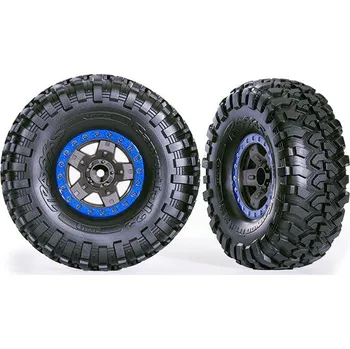 RC náhradní díl Traxxas kolo 2.2", disk TRX-4 Sport šedý/modrý, pneu Canyon Trail (2) - TRA8181-BLUE
