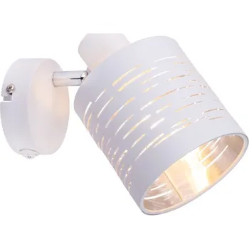 Svítidlo Svítidlo GLOBO 15341-1 BARCA, 1xE14, max 15W, nástěnné svítidlo, bílý kov, vypínač