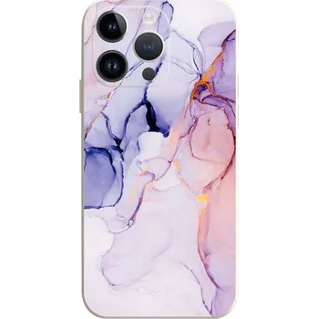 Pouzdro na mobilní telefon Kryt iPhone 14 Pro Mramor růžovo-fialový (obal neboli pouzdro na iPhone 14 Pro)
