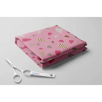 Softshell s beránkem, Pruhovaná srdíčka Barva: Starorůžová