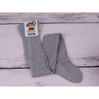 Chlapecké oblečení české punčocháče TREPON BAVLIK žebrované 100% bavlna šedé vhodné pro alergiky atopiky velikost oblečení - děti: 122/128