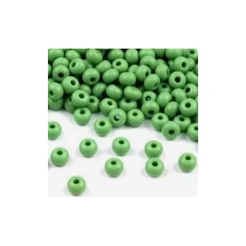 Dětské navlékací korálky Rokajl PRECIOSA zelená > (7/0) Ø3,5mm (sáček 20g)