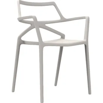 Jídelní židle VONDOM Béžová plastová jídelní židle DELTA s područkami