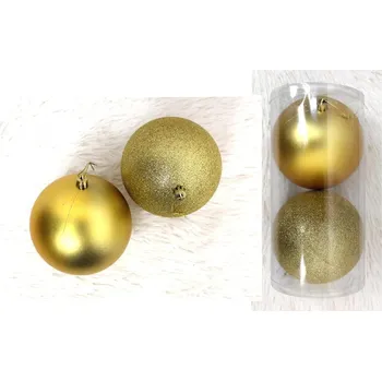 Vánoční ozdoba dobirkov.cz Vánoční ozdoba 12 cm ZLATÁ - sada 2 ks