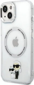 Pouzdro na mobilní telefon Karl Lagerfeld IML Karl and Choupette NFT MagSafe pro Apple iPhone 13 transparentní