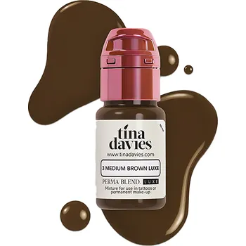 Tetovací barva PERMA BLEND LUXE - TINA DAVIES MEDIUM BROWN LUXE 15ML