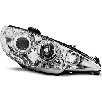 Přední světlomet TUNING-TEC Přední světla Peugeot 206 02-07 Angel Eyes - chrom 1