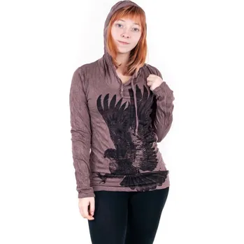 Dámské tričko Tričko dámské SURE Eagle dlouhý rukáv M hnědá